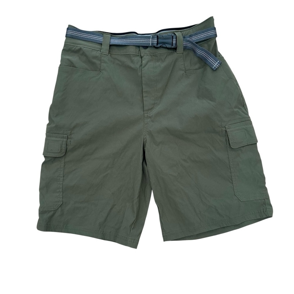 Orvis Men’s 34” Green Outdoor Camping Hiking Cargo Athletic Belted Casual Shorts
